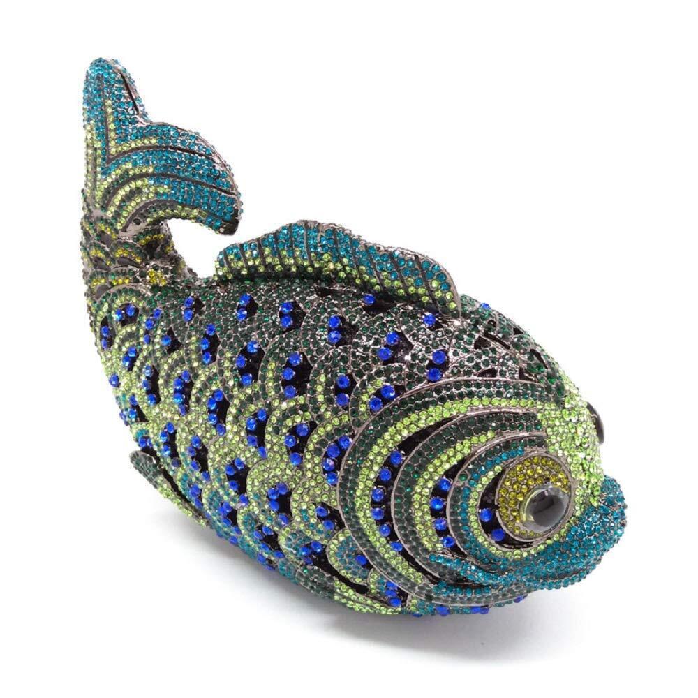 4290 Fish Rhinestone Clutch Purses Formal Evening Bags Prom Purse Wedding